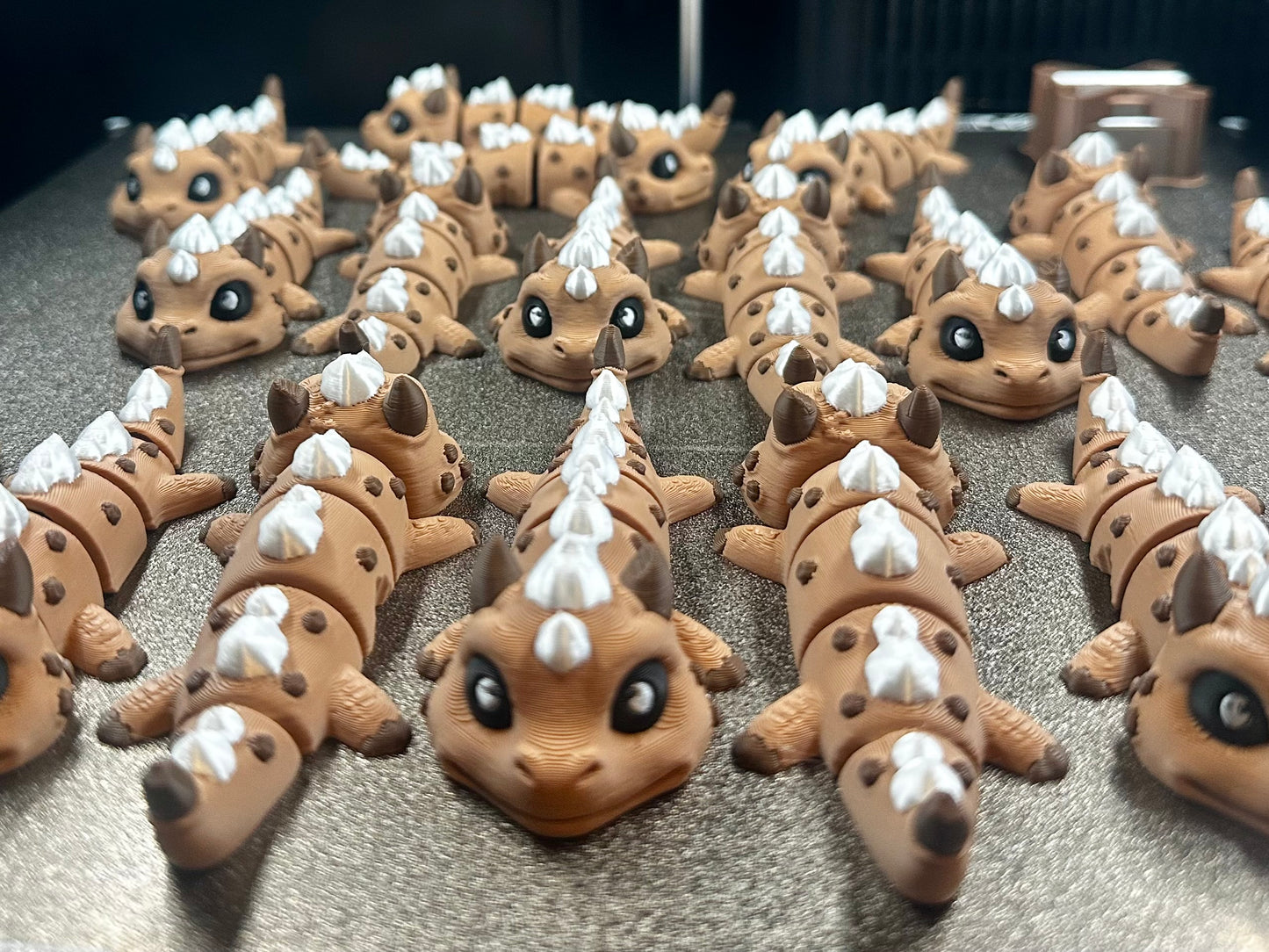 Mini Chocolate Chip Cookie Dragon - sensory fidget toy (3" long)