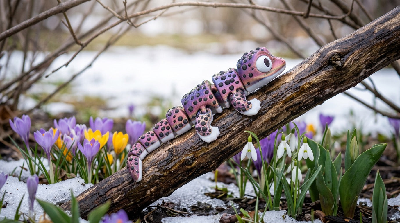 Rainbow Gecko (Blue Green Purple Yellow)