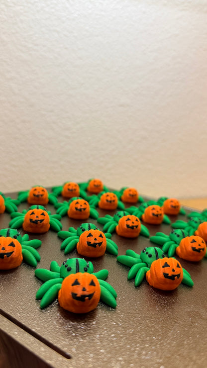 Tiny Spider - Pumpkin - Green