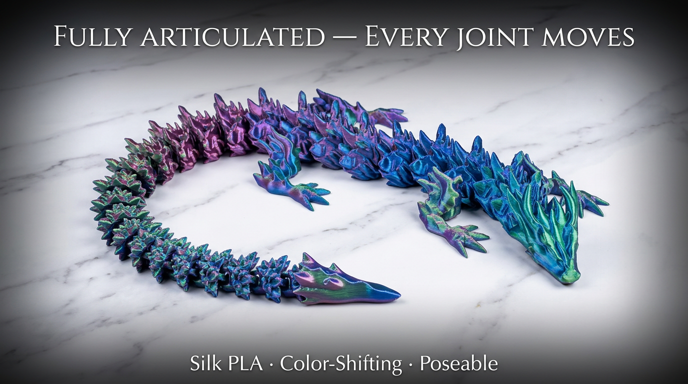 Rainbow Dragon - Premium Silk Triple Sensory Fidget Collectible