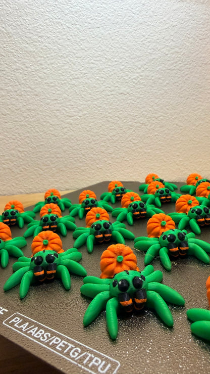 Tiny Spider - Pumpkin - Green