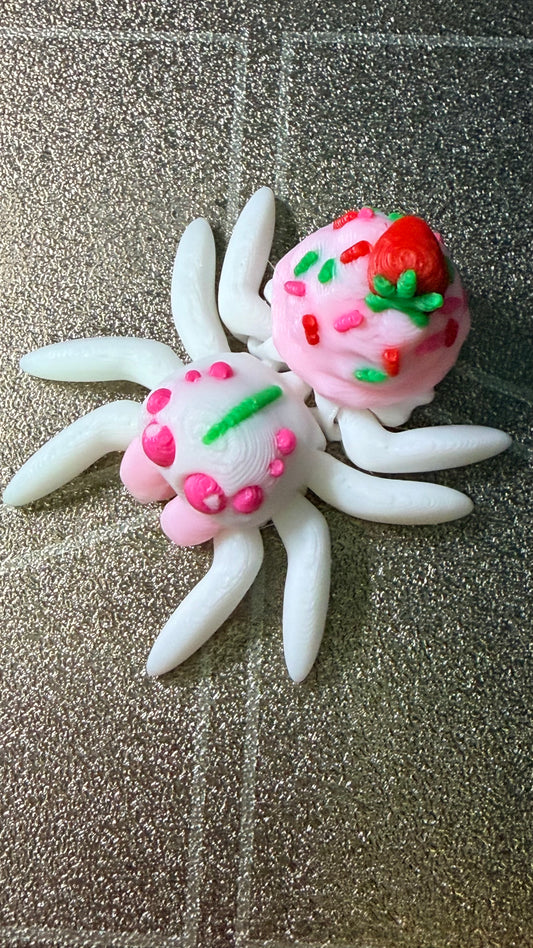 Tiny Dessert Spider - Strawberry Ice Cream