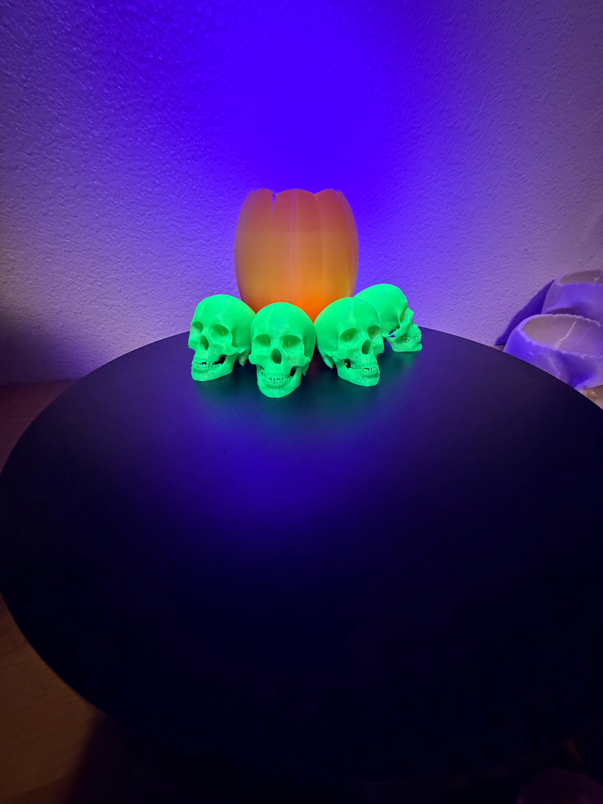 Glowing Skulls, 2.5" Glow-in-the-Dark Halloween Decor  NEW RELEASE!