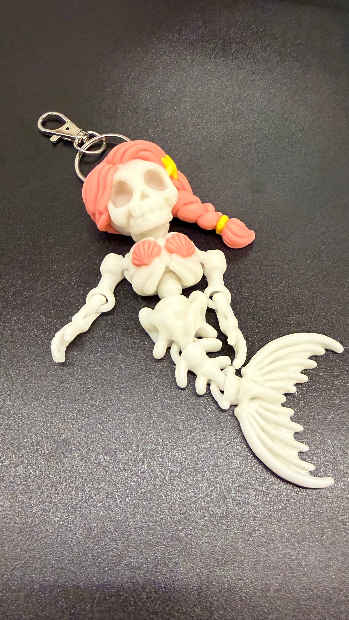 Mini Mermaid & Merman Glow-in-the-Dark Skeleton (5" Long) Keychains | Cinderwing3D  NEW RELEASE!