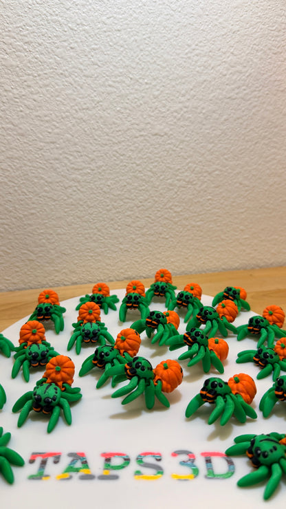 Tiny Spider - Pumpkin - Green