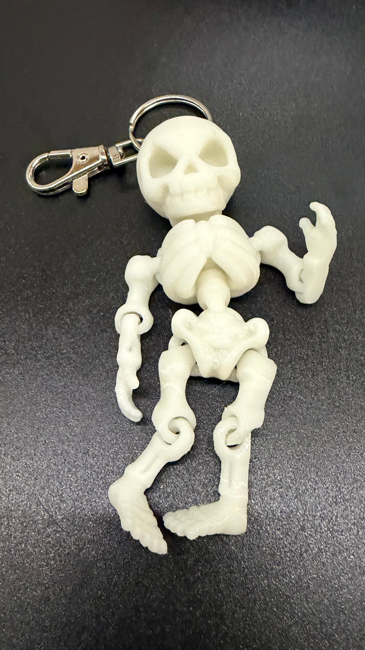 Mini Glow-in-the-Dark Skeleton (4" long) Keychain | Cinderwing3D  NEW RELEASE!