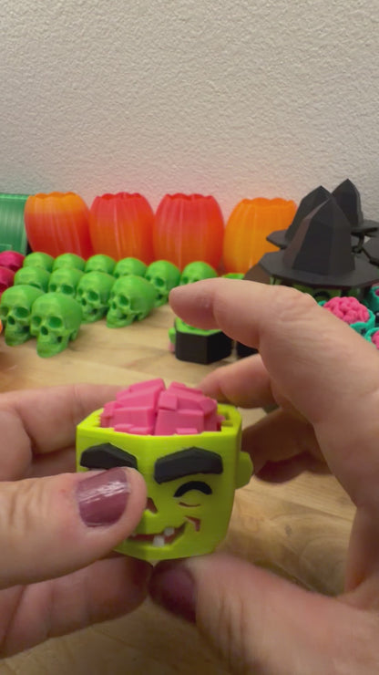 Zombie Brain Clicker | 3D Printed Halloween Fidget NEW RELEASE!