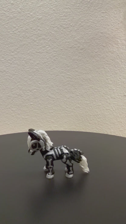 Hatchling,  Halloween Skeleton Horse (3"with neck up)